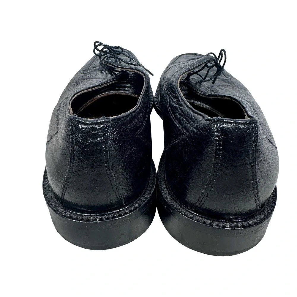 Belvedere Florence Mens 9 M Black Genuine Ostrich Leg Leather Oxfords Italy